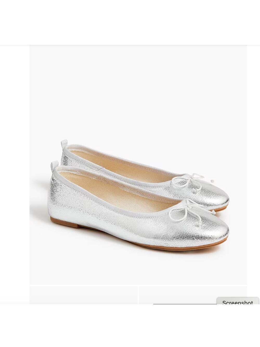 J.Crew Shoes Size 10 Metallic Ballet Flats Party Dressy Versatile Cute NWT